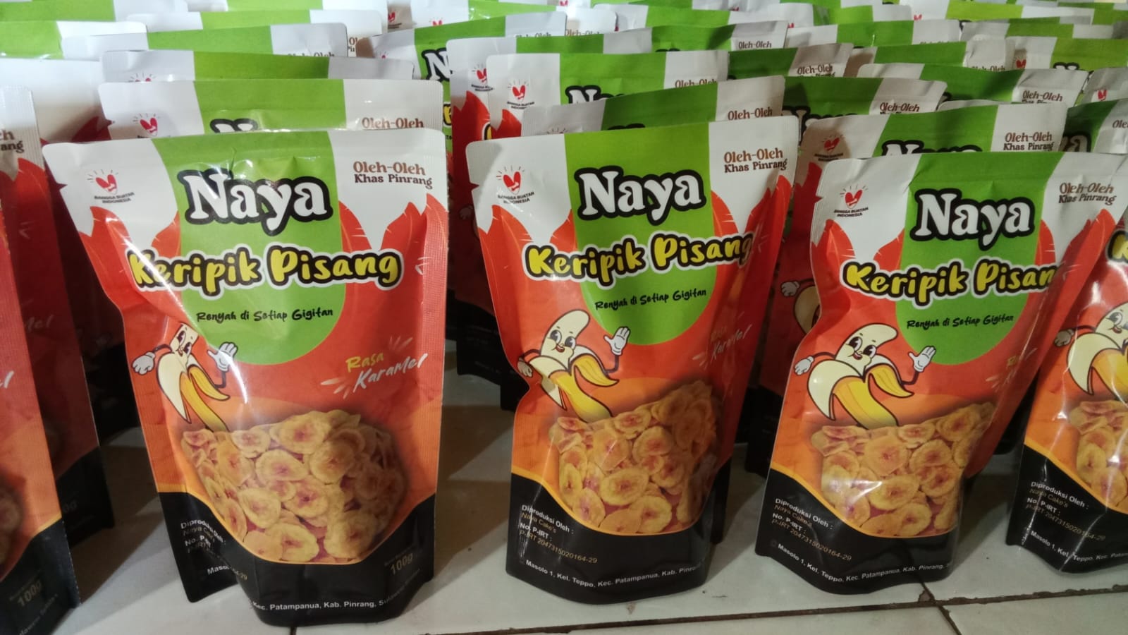 Keripik pisang karamel